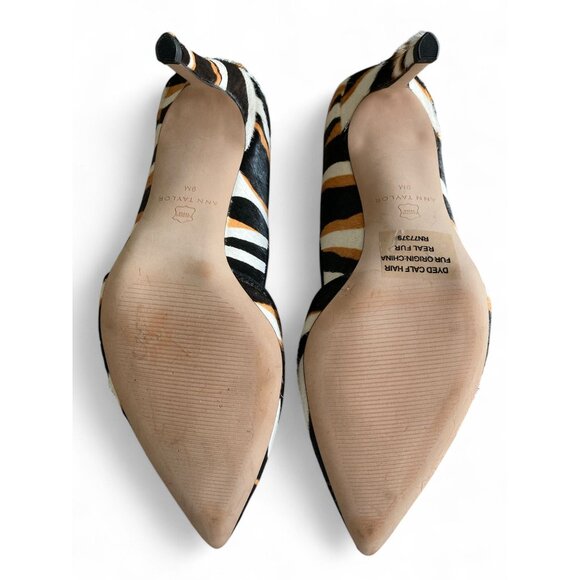 Ann Taylor Zebra Print Calf Hair Stiletto Heels Size 9 - Picture 6 of 6